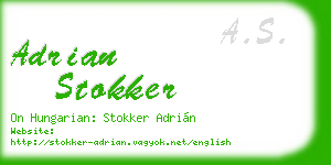 adrian stokker business card